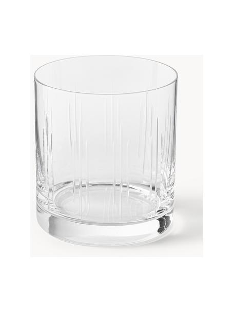 Bicchieri acqua in cristallo con rilievo Felipe 4 p, Vetro, Trasparente, Ø 8 x Alt. 9 cm, 280 ml