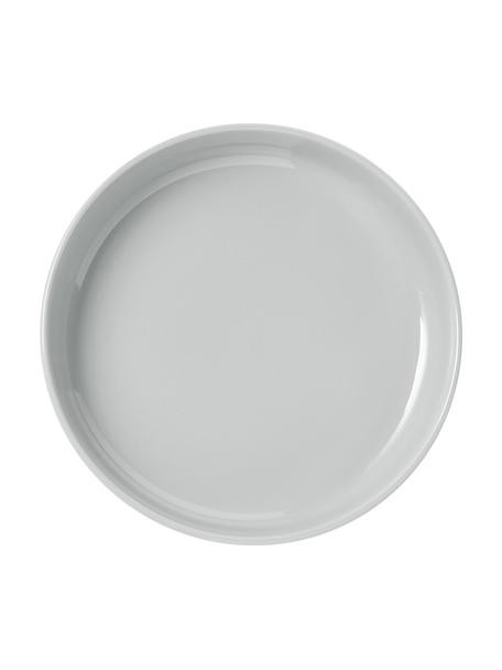 Piatto fondo in porcellana color grigio chiaro Nessa 4 pz, Porcellana a pasta dura di alta qualità, Grigio chiaro, Ø 21 x Alt. 4 cm