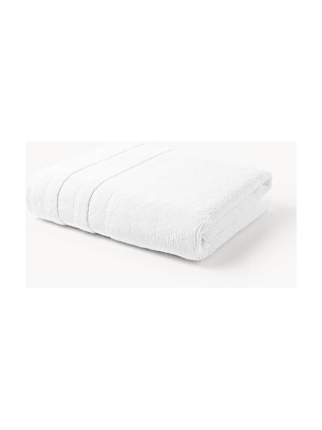 Handtuch Luxe mit Streifenbordüre, in verschiedenen Grössen, Weiss, Badetuch, B 100 x L 150 cm