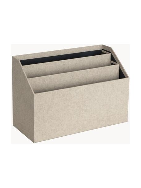 Organiseur bureau Hector, Toile, solide carton
(100 % papier recyclé), Beige clair, larg. 33 x prof. 16 cm