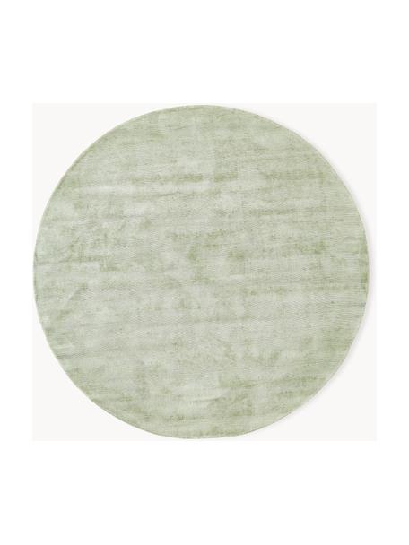 Ručne tkaný koberec z viskózy Jane, Šalviovozelená, Ø 200 cm (veľkosť L)