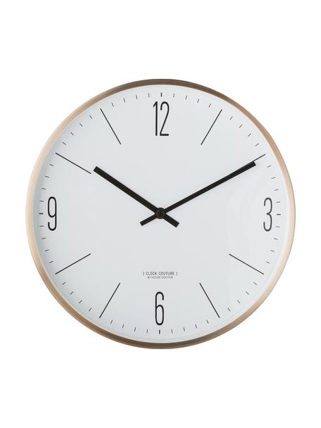 Reloj de pared Couture, Aluminio, Oro, blanco, Ø 30 cm
