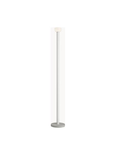 Lampada da terra grande a LED luce regolabile Bellhop, Paralume: vetro, Struttura: alluminio rivestito, Base della lampada: cemento, Grigio, Alt. 178 cm