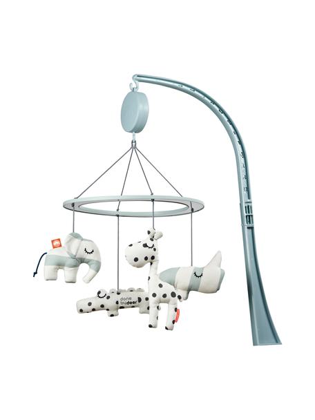 Muziekmobiel Sleepy, Bekleding: 100% katoen, Houder: metaal, kunststof (ABS, P, Blauw, B 34 x L 39 cm