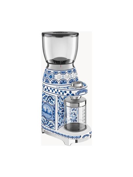 Elektrische Kaffeemühle Dolce & Gabbana - Blu Mediterraneo, Gehäuse: Edelstahl, lackiert, Deckel: Kunststoff, BPA-frei, Blau, Weiß, B 15 x H 39 cm