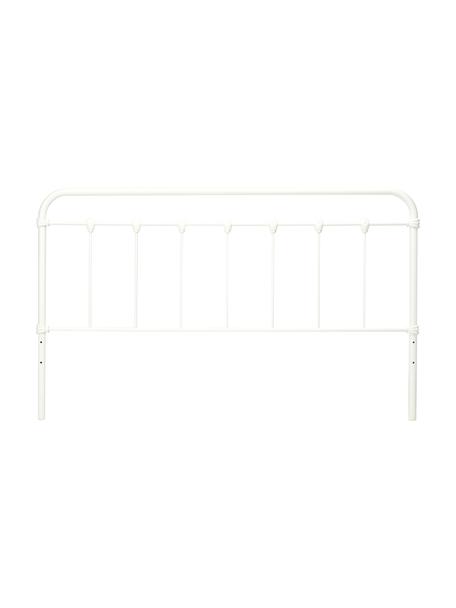 Zagłówek do łóżka z metalu Industrial, Metal malowany proszkowo, Biały, S 189 x W 114 cm
