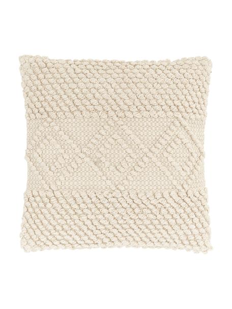 Poszewka na poduszkę z wełny Paulina, Beżowy, S 45 x D 45 cm
