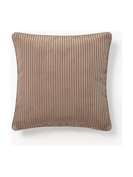 Housse de coussin 50x50 en velours côtelé Kylen, Velours côtelé (90 % polyester, 10 % nylon)
 
Le matériau est certifié STANDARD 100 OEKO-TEX®, 21.HCN.84376, Nougat, larg. 50 x long. 50 cm