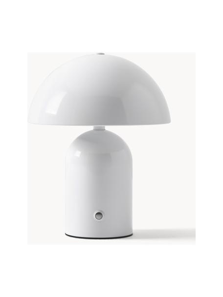 Malá prenosná stolová LED lampa Walter, Biela, Ø 19 x V 25 cm