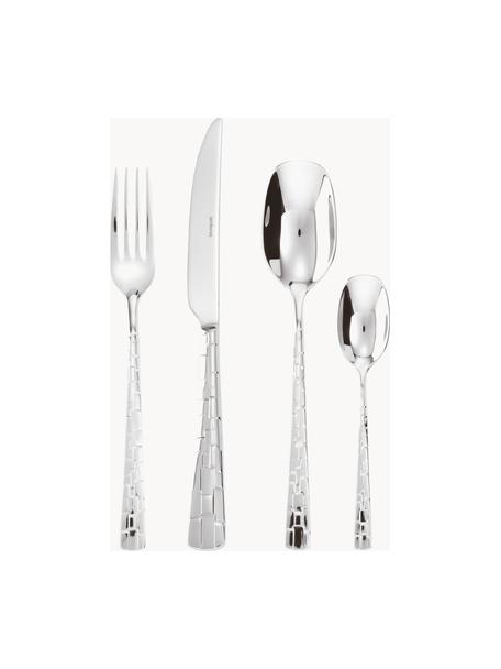 Cubertería de acero inoxidable pulido Sculpt, 6 comensales (24 pzas.), Acero inoxidable 18/10 pulido

La cubertería está hecha de acero inoxidable. Por tanto, es duradera, inoxidable y resistente a las bacterias. Además, se puede lavar en el lavavajillas, no destiñe, es fácil de cuidar, no da sabor y es resistente a los ácidos., Plateado muy pulido, 6 comensales (24 pzas.)