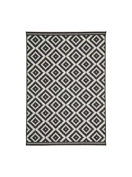 Koberec do interiéru/exteriéru Miami, 70 % polypropylén, 30 % polyester, Čierna, biela, Š 80 x D 150 cm (veľkosť XS)
