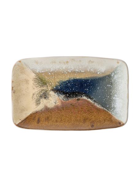 Ručne vyrobený servírovací tanier z kameniny Willow, D 34 x Š 21 cm, Kamenina, Viacfarebná, D 34 x Š 21 cm