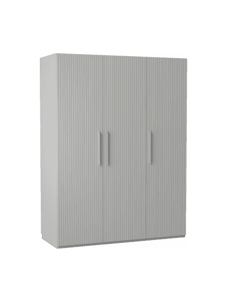 Modulární skříň s otočnými dveřmi Simone, šířka 150 cm, různé varianty, Dřevo, šedá, Interiér Basic, výška 200 cm