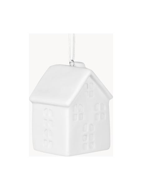 Addobbi di Natale fatti a mano Residence 6 pz, Porcellana, Bianco, Larg. 4 x Alt. 6 cm