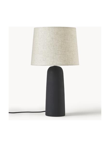 Grande lampe à poser en béton Kaya, Beige, gris foncé, Ø 29 x haut. 52 cm