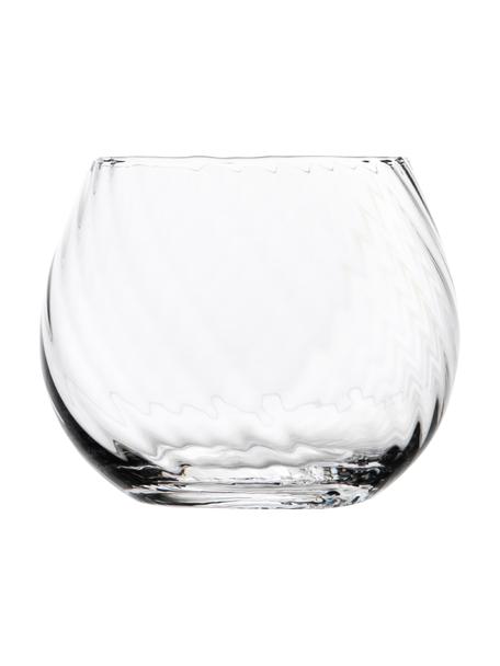 Verre à eau à surface rainurée Opacity, 6 pièces, Verre, Transparent, Ø 8 x haut. 7 cm, 230 ml