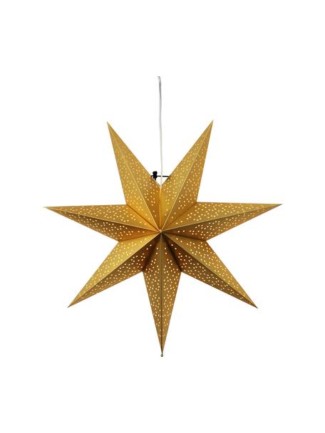 Svíticí papírová hvězda Dot, se zástrčkou, Zlatá, Ø 54 cm