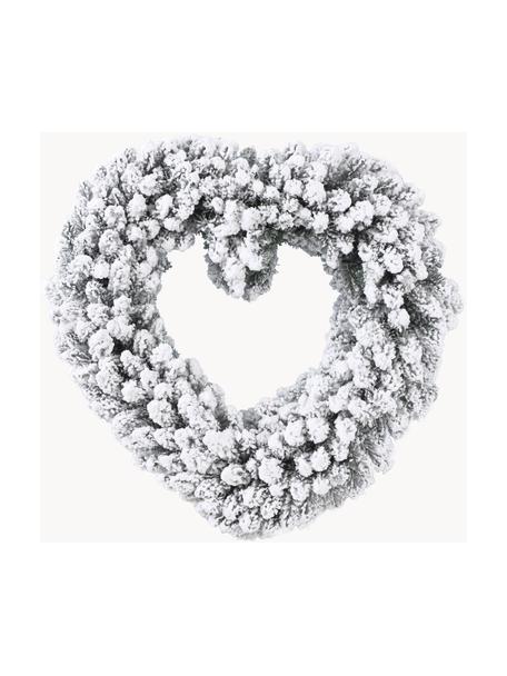 Corona navideña Moly, Plástico, Blanco, Ø 50 x Al 8 cm