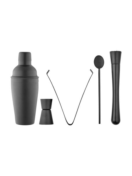 Set cocktail opaco Aurora 5 pz, Acciaio inossidabile smaltato, Nero opaco, Set in varie misure