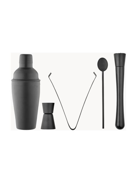 Set cocktail opaco Aurora 5 pz, Acciaio inossidabile smaltato, Nero opaco, Set in varie misure