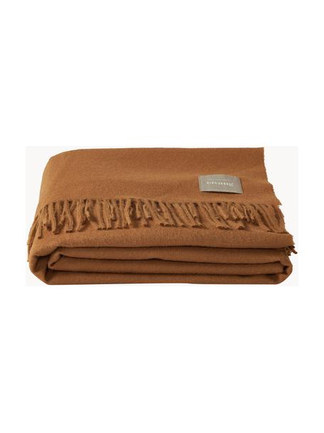 Manta de baby alpaca ligera Luxury, 100% lana de baby alpaca, Marrón, An 130 x L 200 cm