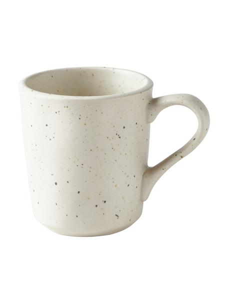 Tazas de café Marlee, 4 uds., Gres, Blanco crema, Ø 9 x Al 10 cm