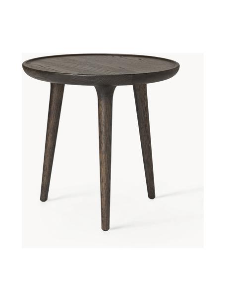 Ronde bijzettafel Accent van eikenhout, handgemaakt, Eikenhout 

Dit product is gemaakt van duurzaam geproduceerd, FSC®-gecertificeerd hout., Eikenhout, donkerbruin gelakt, Ø 45 x H 42 cm