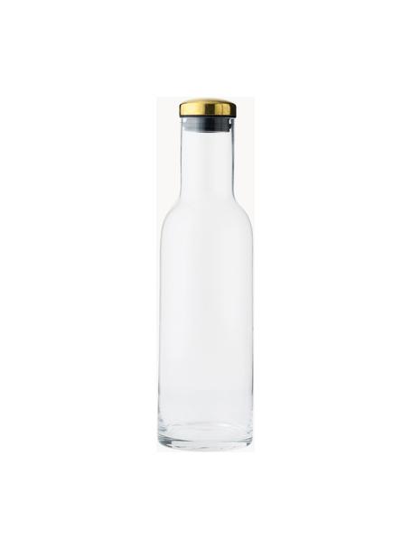 Bottiglia in vetro con tappo Deluxe, 1 L, Trasparente, dorato, 1 L