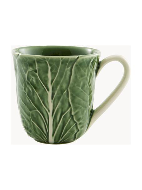 Tasses Cabbage, 2 pièces, Grès cérame, Vert foncé, Ø 12 x haut. 11 cm, 350 ml