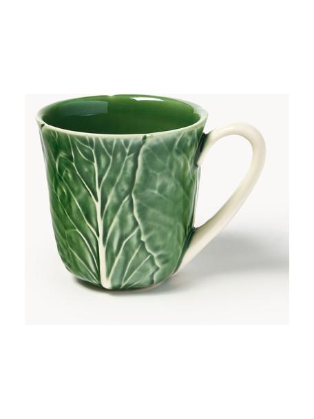 Tasses Cabbage, 2 pièces, Grès cérame, Vert foncé, Ø 12 x haut. 11 cm, 350 ml