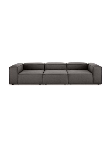 Modulares Sofa Lennon (4-Sitzer) in Anthrazit, Bezug: Polyester Der hochwertige, Gestell: Massives Kiefernholz, FSC, Webstoff Anthrazit, B 327 x T 119 cm
