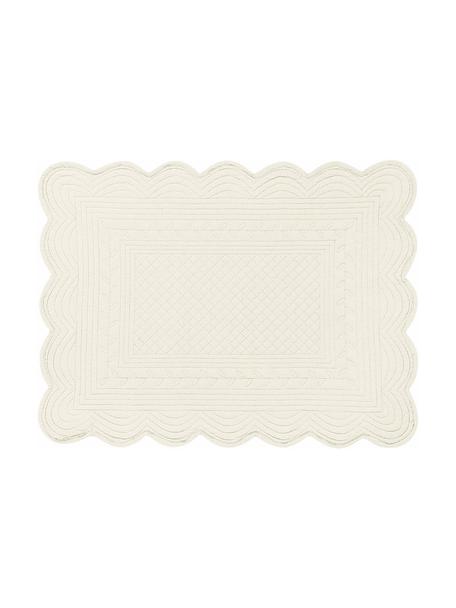 Podkładka z bawełny Boutis, 2 szt., 100% bawełna, Kremowobiały, S 34 x D 48 cm