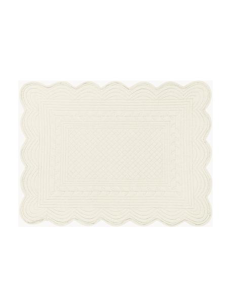 Tovaglietta americana Boutis 2 pz, 100% cotone, Bianco latte, Larg. 34 x Lung. 48 cm