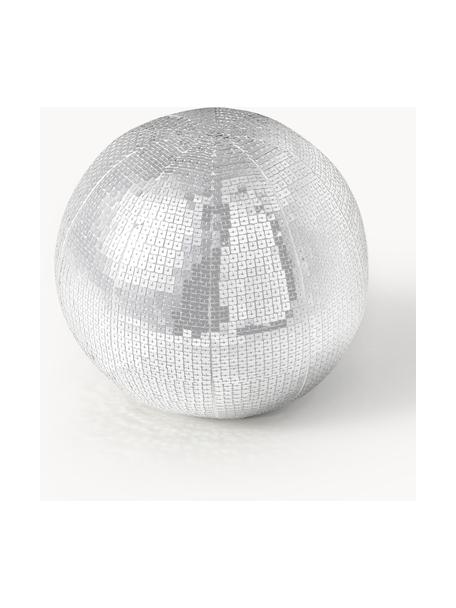 Coussin décoratif rond disco Diva, Argenté, Ø 26 cm
