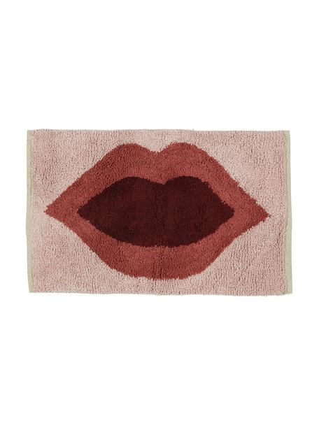 Tappeto bagno con motivo Kiss, Cotone
Non antiscivolo, Rosa, rosso, rosso scuro, Larg. 60 x Lung. 90 cm