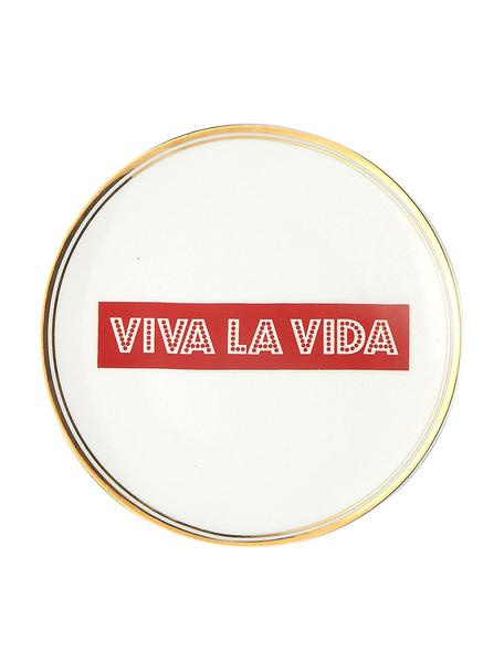 Porzellan-Frühstücksteller viva la vida, Porzellan, Viva La Vida, Ø 17 cm