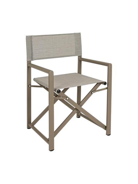 Chaise de jardin rabattable Taylor, Gris, brun café, couleur argentée, larg. 48 x prof. 56 cm