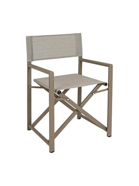 Skládací zahradní židle Taylor, Šedá, kávová, stříbrná, Š 48 cm, H 56 cm