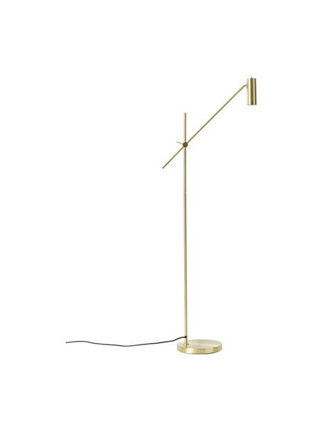 Moderne leeslamp Cassandra in goudkleur, Lampenkap: gegalvaniseerd metaal, Lampvoet: gegalvaniseerd metaal, Goudkleurig, geborsteld, B 75 cm x H 152 cm