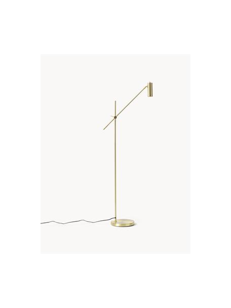 Leeslamp Cassandra, Goudkleurig, H 152 cm