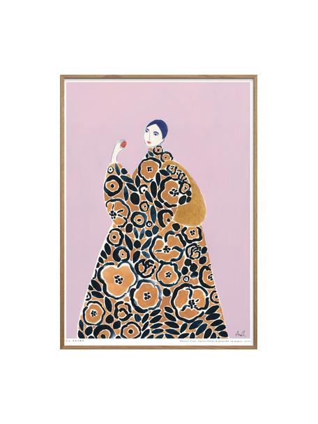 Plakat Flower Coat, Jasny różowy, jasny brązowy, S 30 x W 42 cm