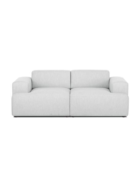 Sofa Melva (2-osobowa), Tapicerka: 100% poliester Dzięki tka, Stelaż: lite drewno sosnowe, cert, Nogi: tworzywo sztuczne, Jasnoszara tkanina, S 198 x G 101 cm