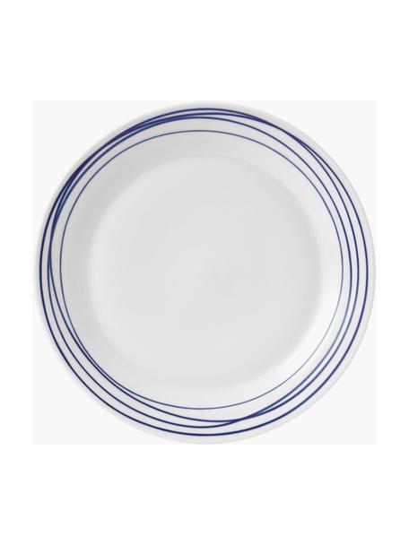 Plato llano de porcelana Pacific Blue, Porcelana, Con lineas, Ø 29 cm