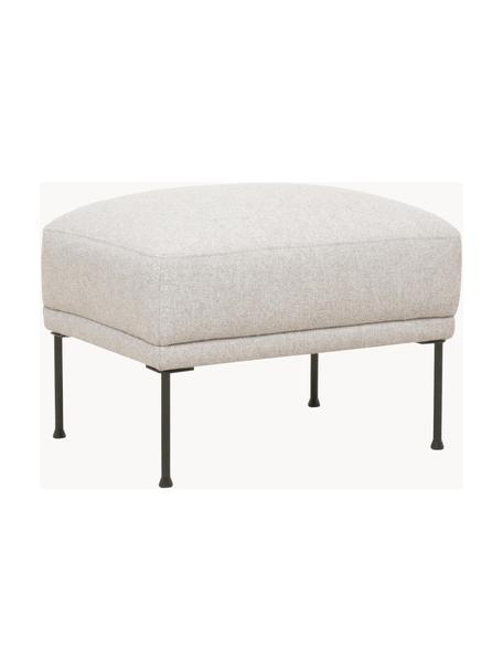 Sofa-Hocker Fluente, Bezug: 80% Polyester, 20% Ramie , Gestell: Massives Kiefernholz, FSC, Webstoff Hellbeige, B 62 x T 50 cm