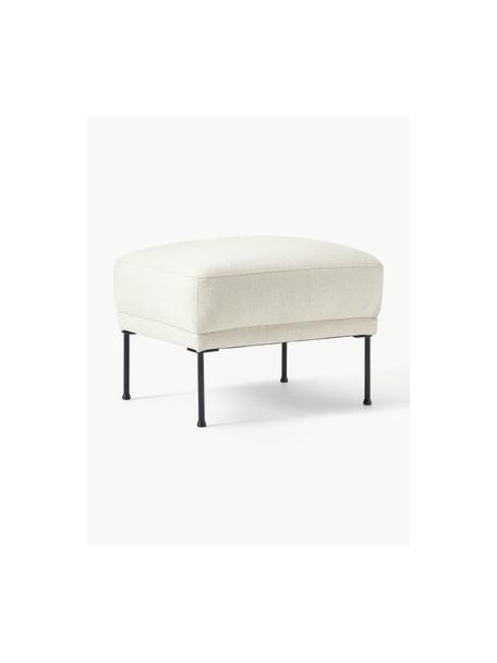 Reposapiés puf Fluente, Tapizado: 80% poliéster, 20% ramio , Estructura: madera de pino maciza, Patas: metal con pintura en polv, Tejido beige claro, An 62 x L 50 cm