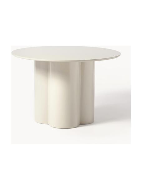 Tavolo rotondo in legno Keva, diverse dimensioni, Pannello di MDF (fibra a media densità) rivestito, certificato FSC (Forest Stewardship Council), Bianco crema, Ø 115 cm