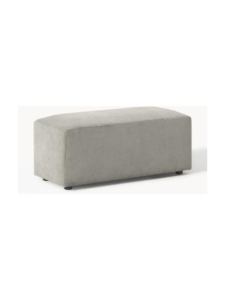 Pouf en velours côtelé Melva, larg. 99 x prof. 42 cm, Velours côtelé gris, larg. 99 x prof. 42 cm