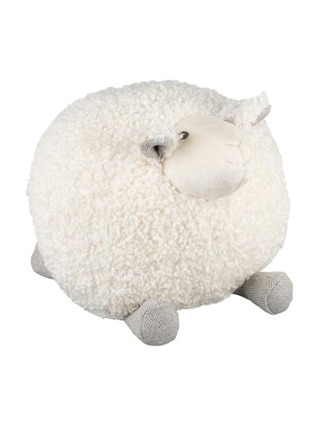 Kuscheltier Schaf Shaggy in Weiß, Polyester, Cremeweiß, B 30 x H 30 cm
