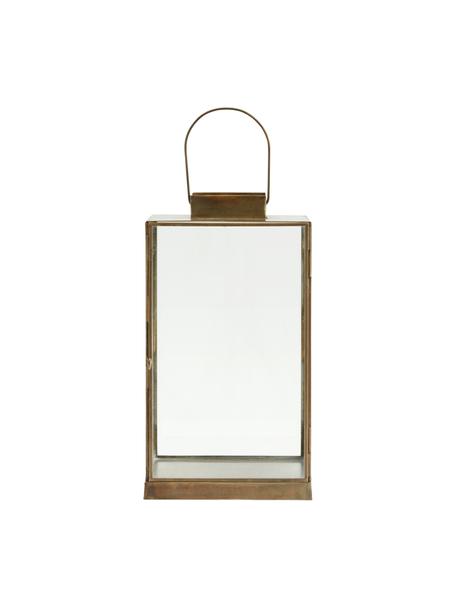 Lanterne Antique, Couleur dorée, transparent, larg. 19 x haut. 35 cm