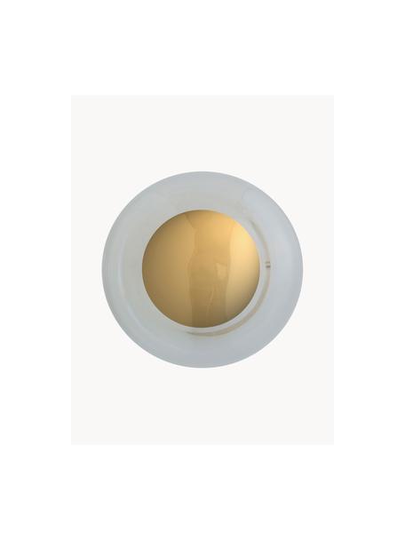 Ručne fúkané nástenné svietidlo Horizon, Priehľadná, odtiene zlatej, Ø 21 x H 17 cm